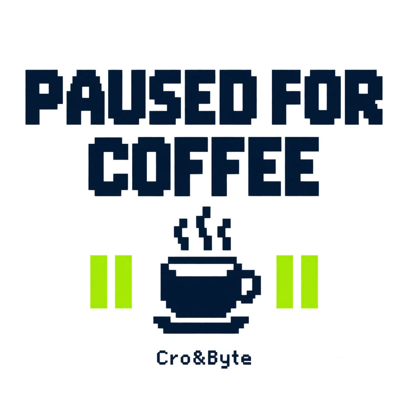 Paused For Coffee — White corrected artwork preview for mug