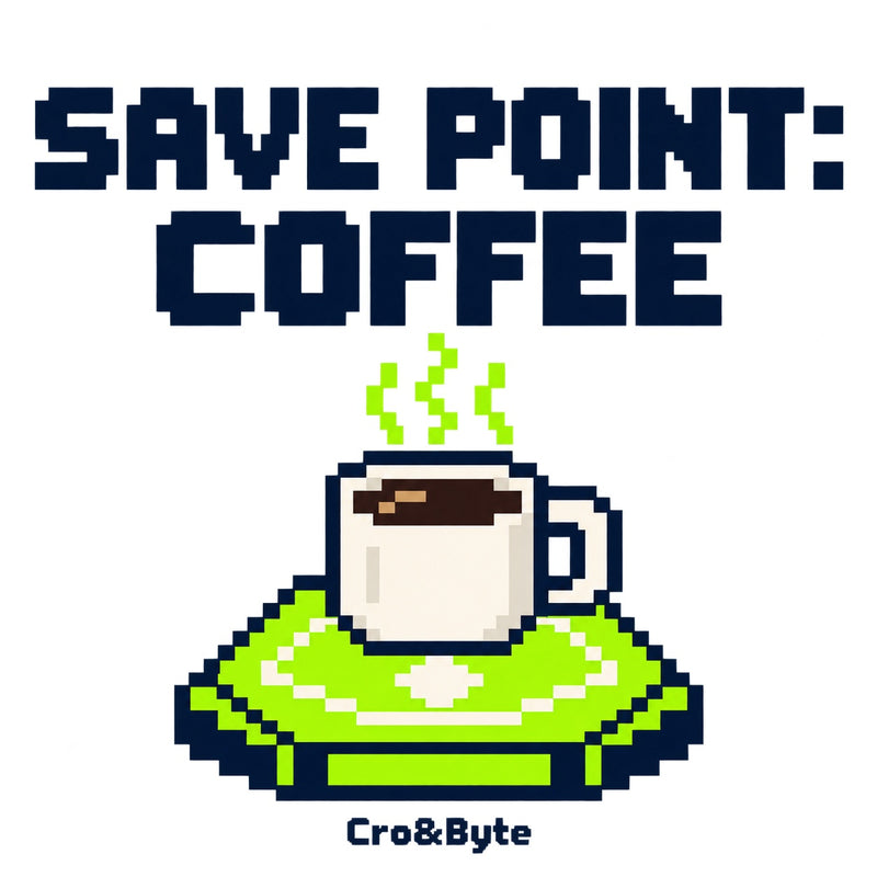 Save Point Coffee — White corrected artwork preview for mug