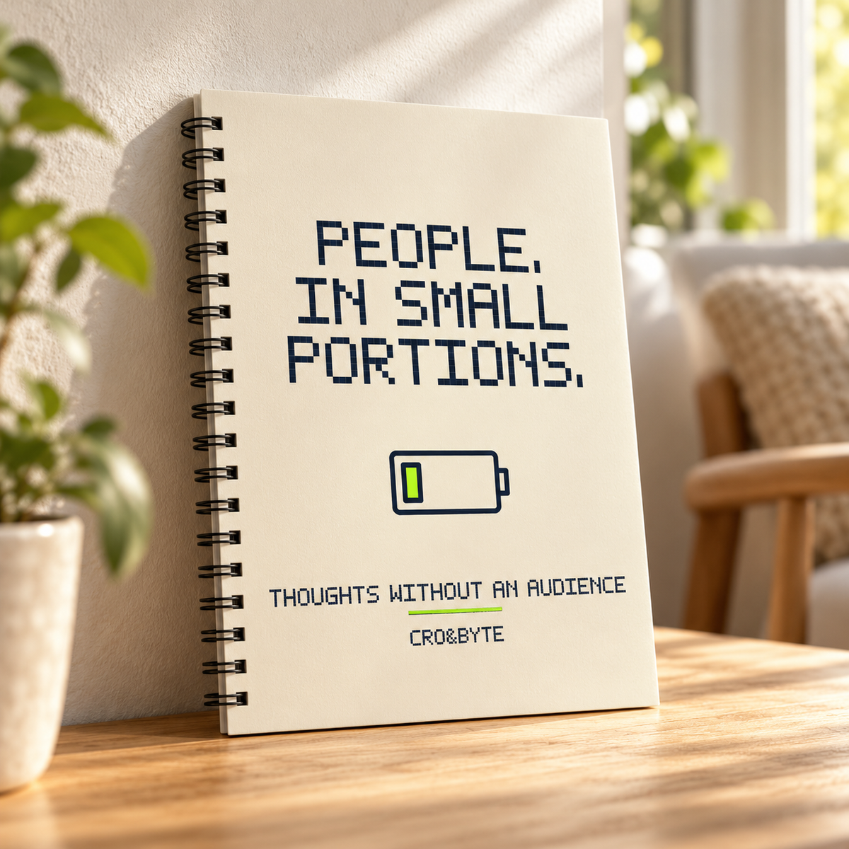 People In Small Portions — Notebook — Cream individual lifestyle photo