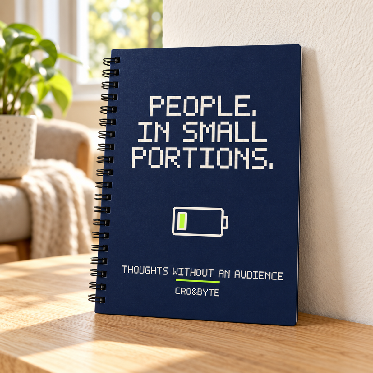 People In Small Portions — Notebook — Navy individual lifestyle photo