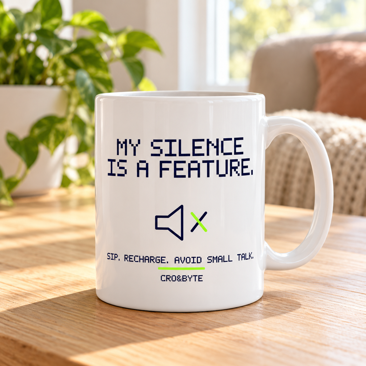 My Silence Is A Feature — Mug — White individual lifestyle photo