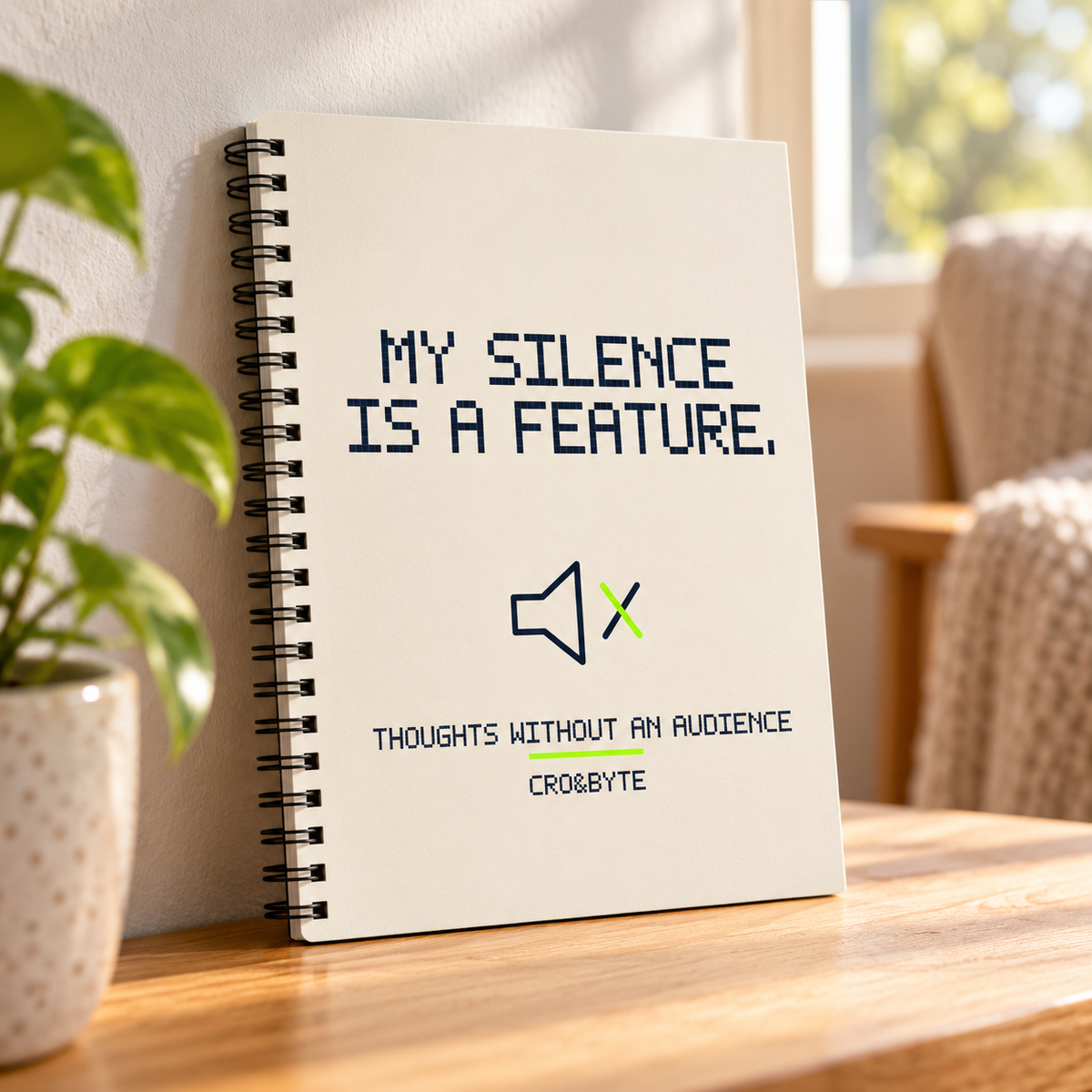 My Silence Is A Feature — Notebook — Cream individual lifestyle photo