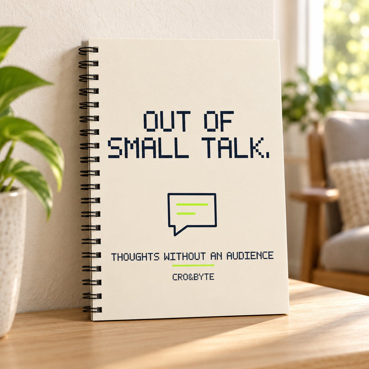 Out Of Small Talk — Notebook — Cream individual lifestyle photo