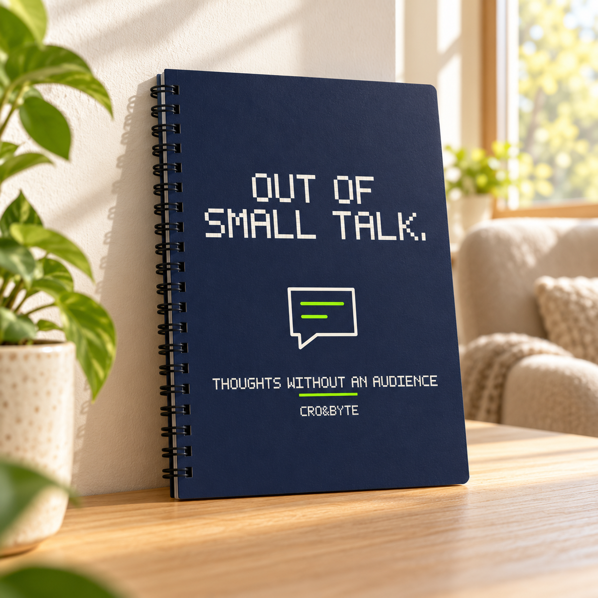 Out Of Small Talk — Notebook — Navy individual lifestyle photo