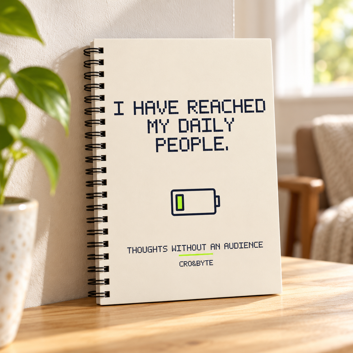 Reached My Daily People — Notebook — Cream individual lifestyle photo