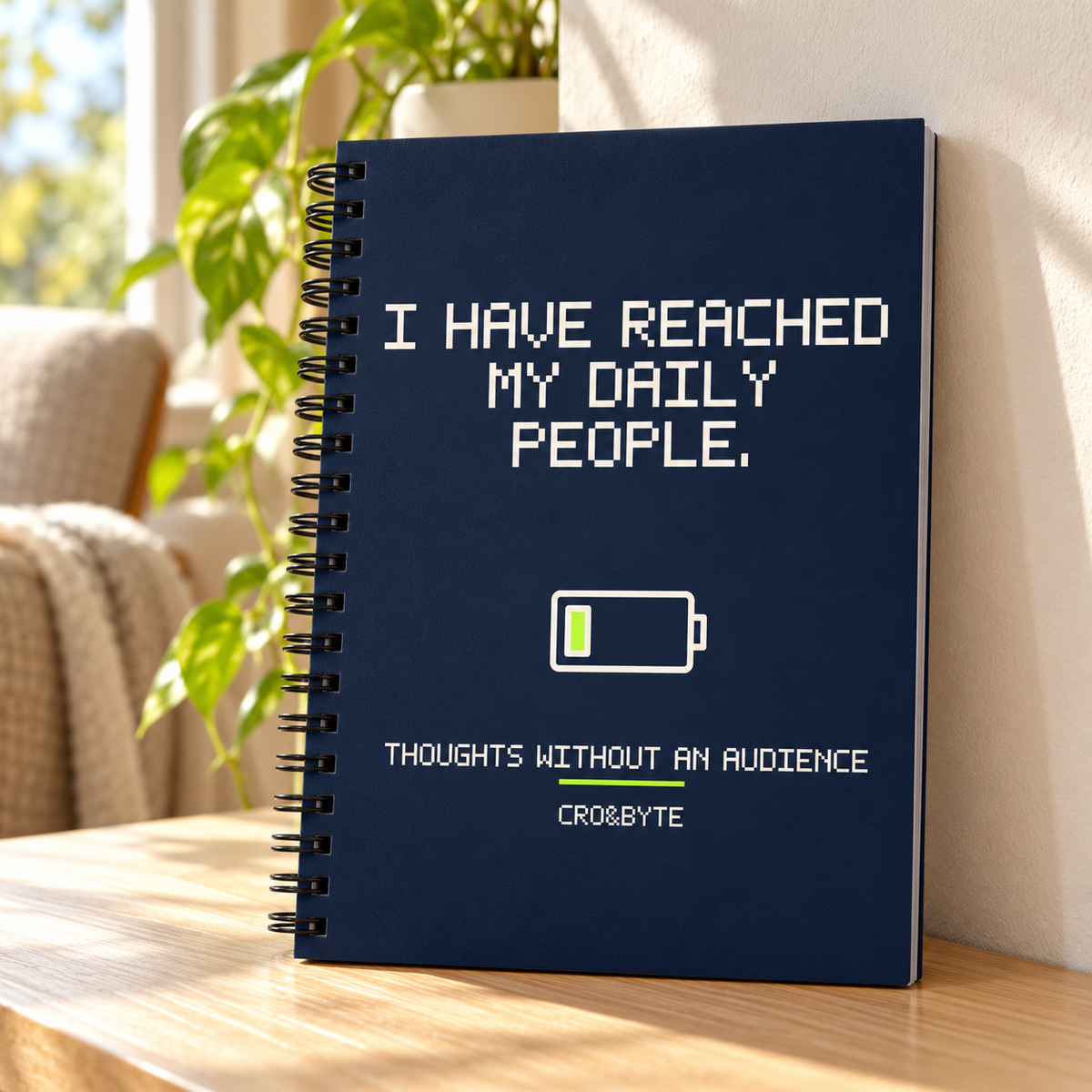 Reached My Daily People — Notebook — Navy individual lifestyle photo
