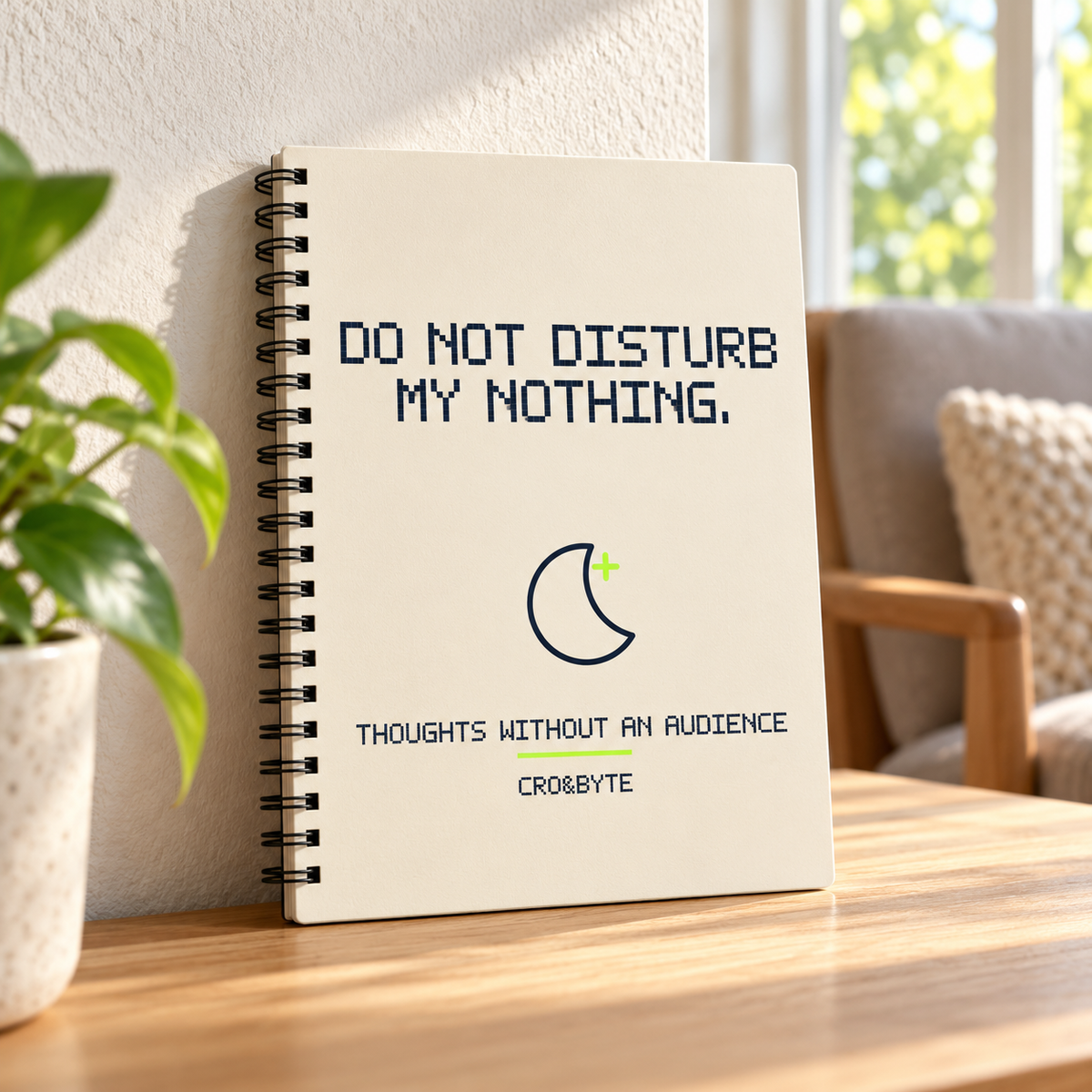 Do Not Disturb My Nothing — Notebook — Cream individual lifestyle photo