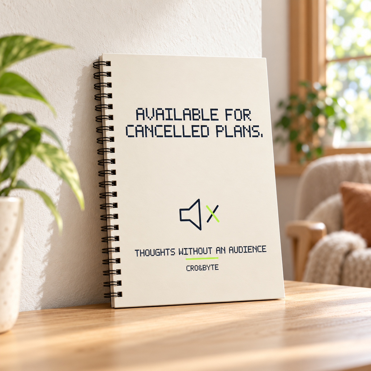 Available For Cancelled Plans — Notebook — Cream individual lifestyle photo