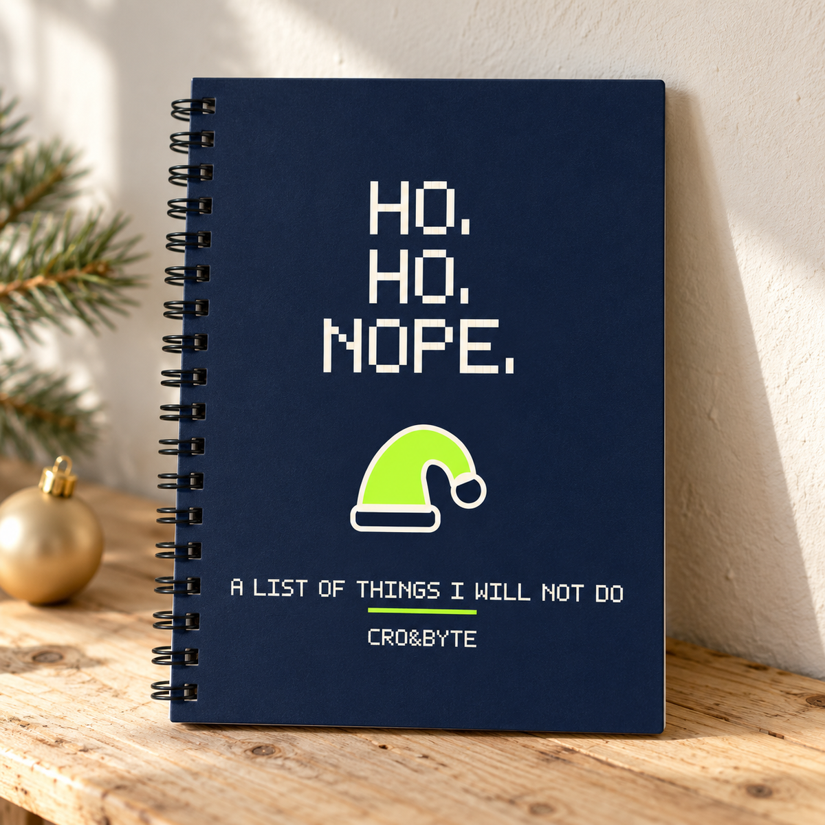 Ho Ho Nope — Notebook — Navy individual lifestyle product image