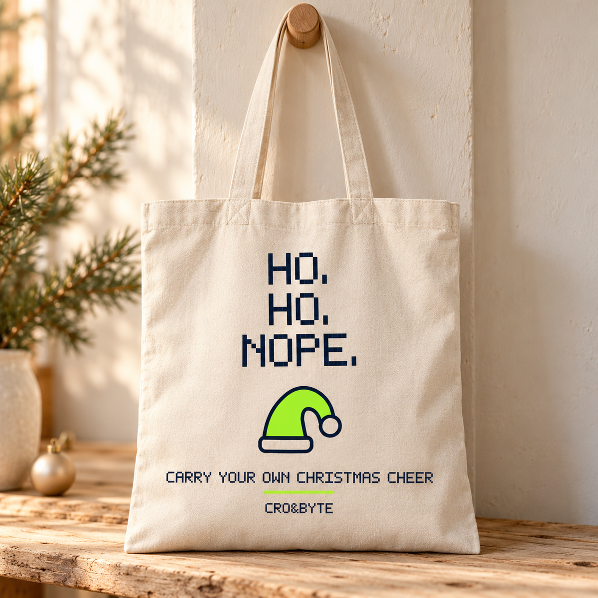 Ho Ho Nope — Tote Bag — Cream individual lifestyle product image