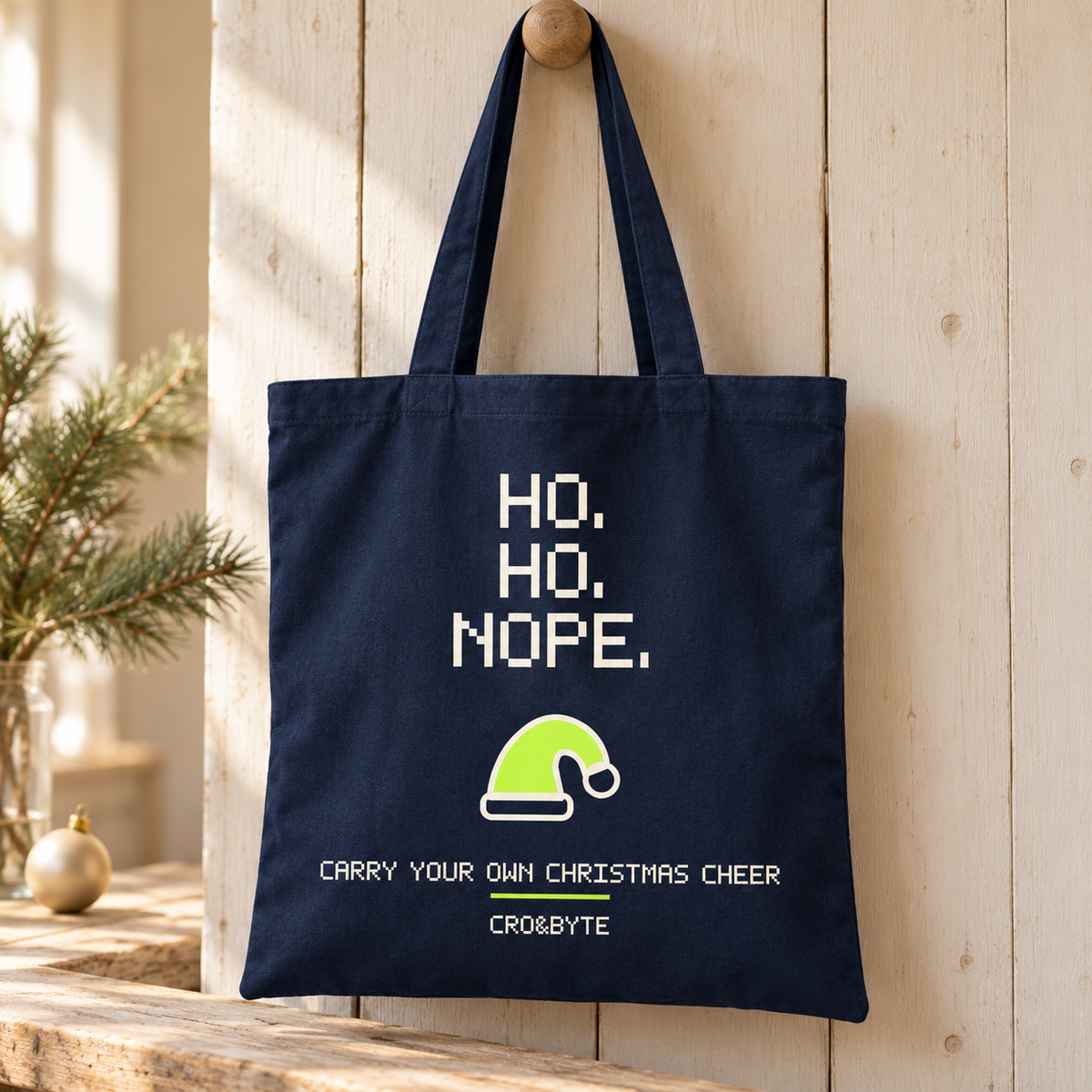 Ho Ho Nope — Tote Bag — Navy individual lifestyle product image