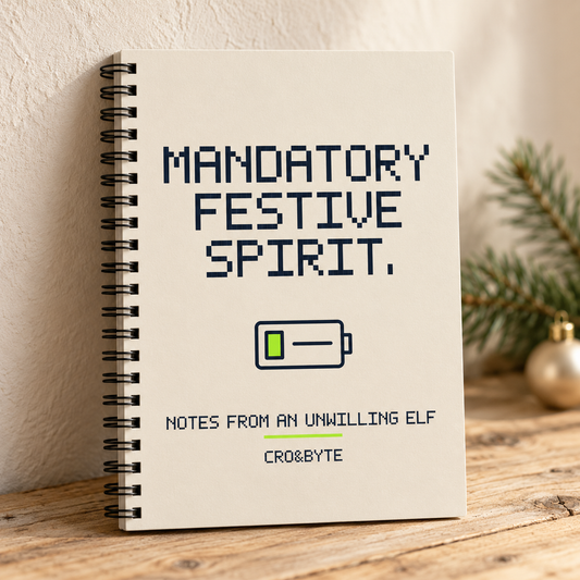 Mandatory Festive Spirit — Notebook — Cream individual lifestyle product image