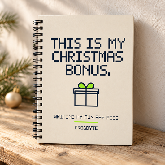 This Is My Christmas Bonus — Notebook — Cream individual lifestyle product image