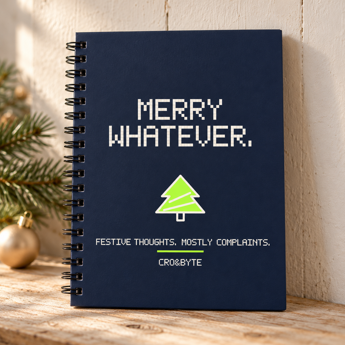 Merry Whatever — Notebook — Navy individual lifestyle product image