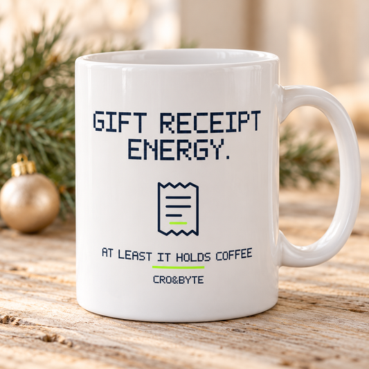 Gift Receipt Energy — Mug — White individual lifestyle product image
