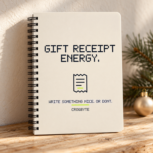 Gift Receipt Energy — Notebook — Cream individual lifestyle product image