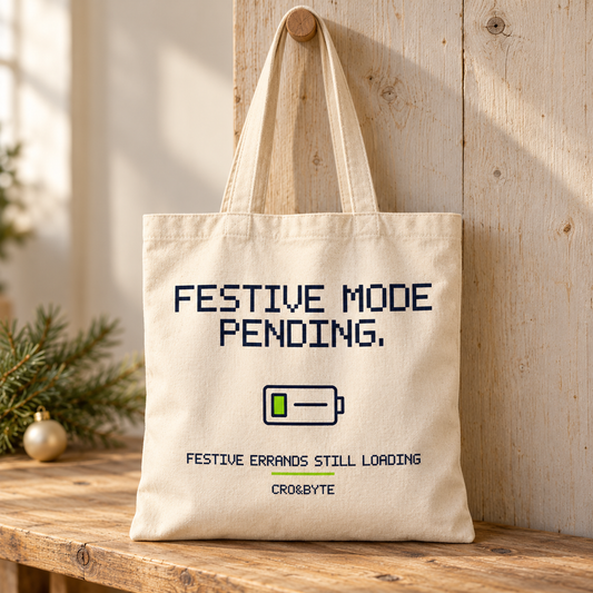 Festive Mode Pending — Tote Bag — Cream individual lifestyle product image