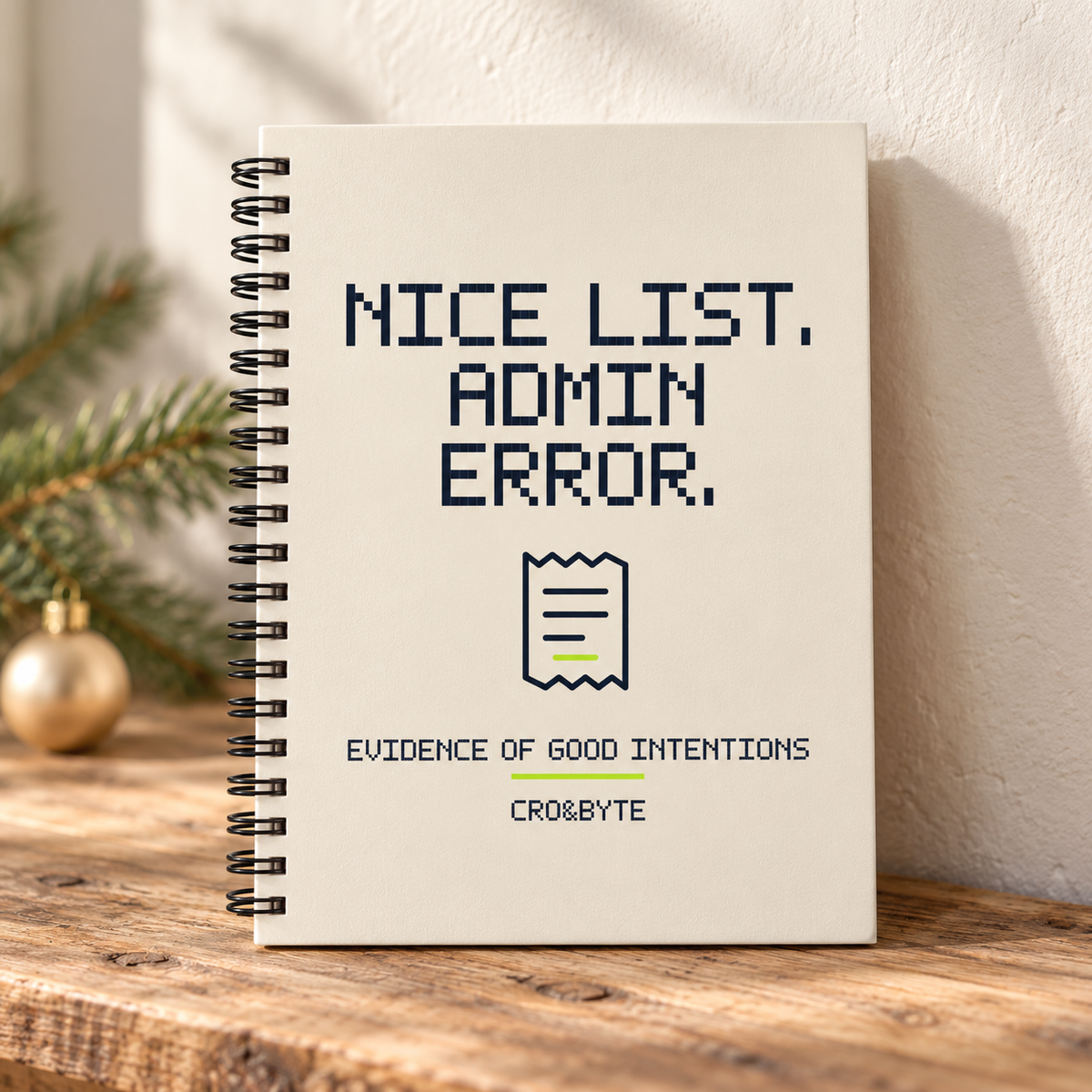 Nice List Admin Error — Notebook — Cream individual lifestyle product image