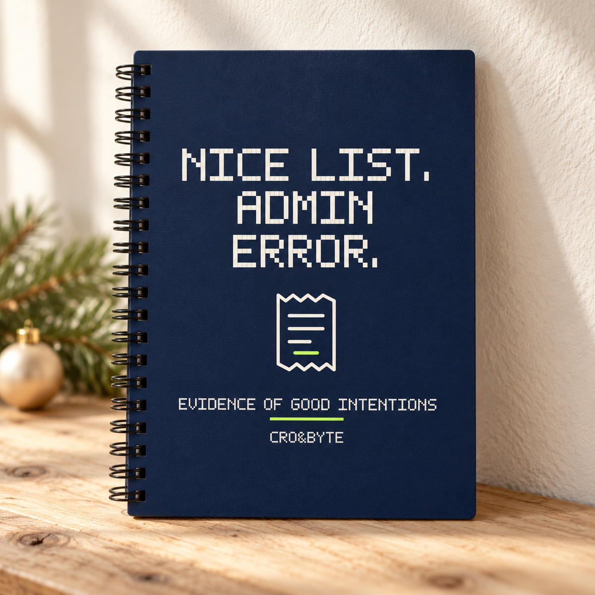 Nice List Admin Error — Notebook — Navy individual lifestyle product image