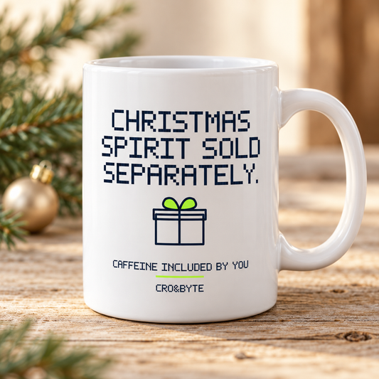 Christmas Spirit Sold Separately — Mug — White individual lifestyle product image