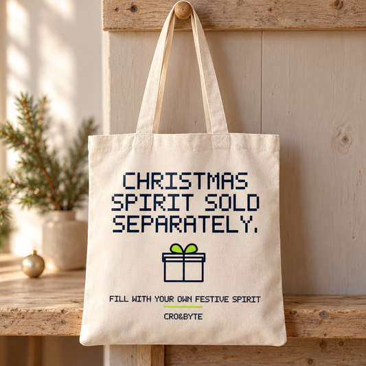 Christmas Spirit Sold Separately — Tote Bag — Cream individual lifestyle product image