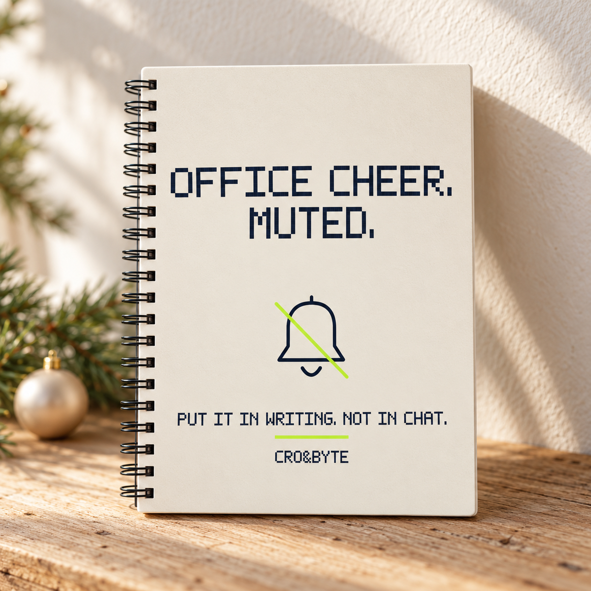 Office Cheer Muted — Notebook — Cream individual lifestyle product image