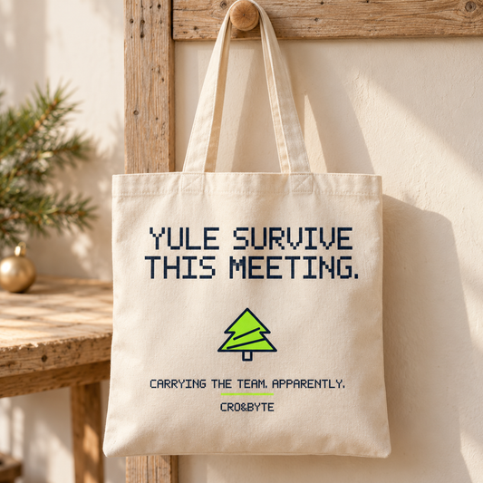 Yule Survive This Meeting — Tote Bag — Cream individual lifestyle product image