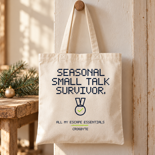 Seasonal Small Talk Survivor — Tote Bag — Cream individual lifestyle product image