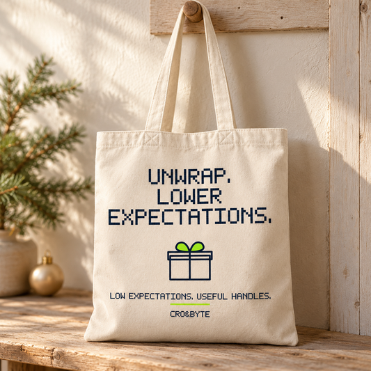 Unwrap Lower Expectations — Tote Bag — Cream individual lifestyle product image