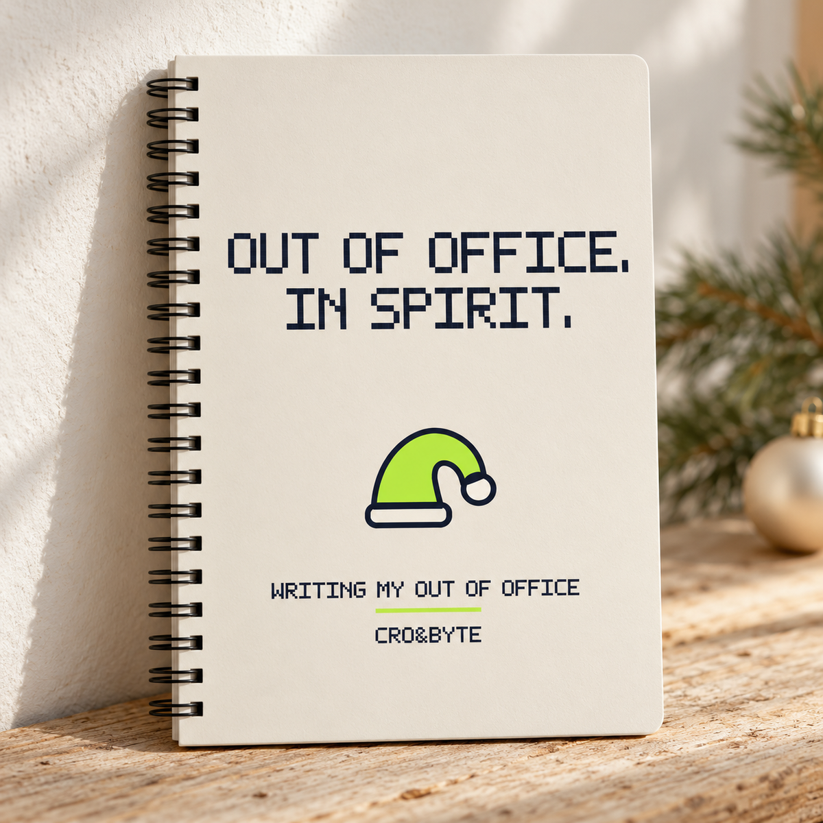 Out Of Office In Spirit — Notebook — Cream individual lifestyle product image