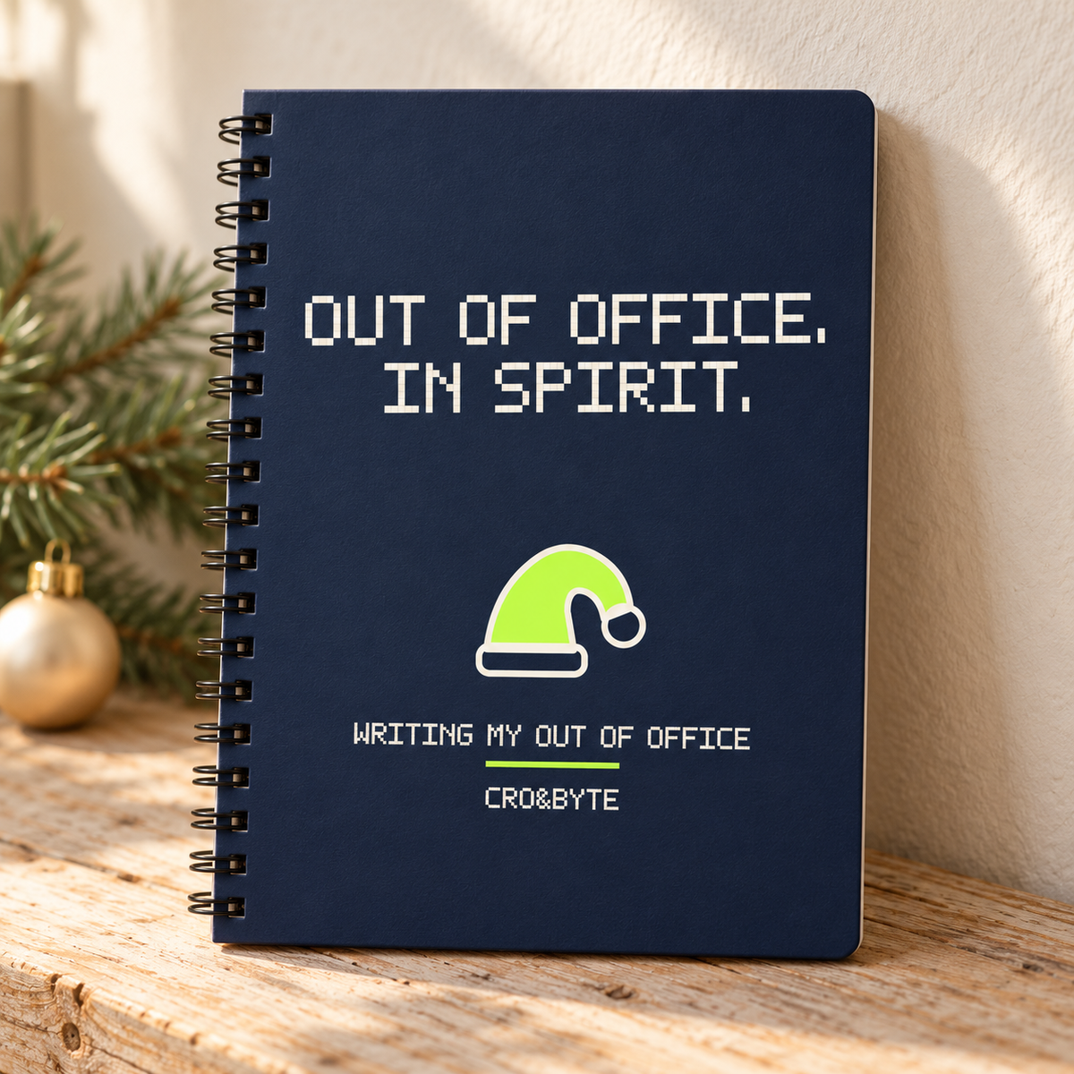 Out Of Office In Spirit — Notebook — Navy individual lifestyle product image