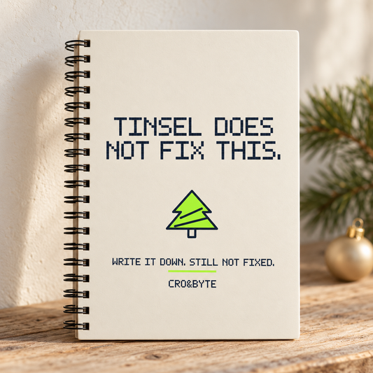 Tinsel Does Not Fix This — Notebook — Cream individual lifestyle product image