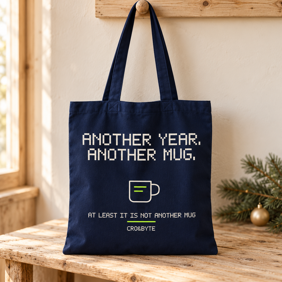 Another Year Another Mug — Tote Bag — Navy individual lifestyle product image